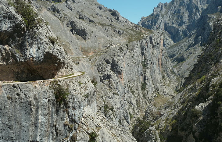 планински, Пътят Каин, върхове в Европа, Астурия, Испания, природата, на открито