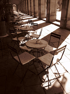 Spanyolország, Barcelona, székek, folyosón