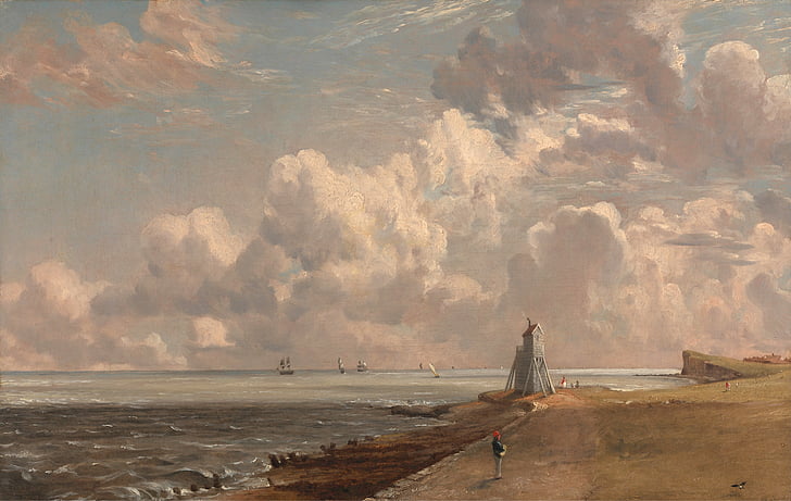 John constable, maalaus, Öljy kankaalle, taiteellinen, Luonto, ulkopuolella, taivas