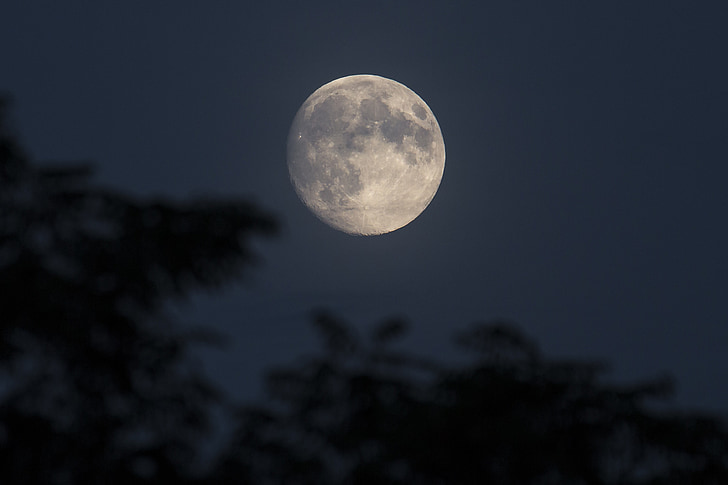 full moon, moon, night, lunar landscape, moonlight