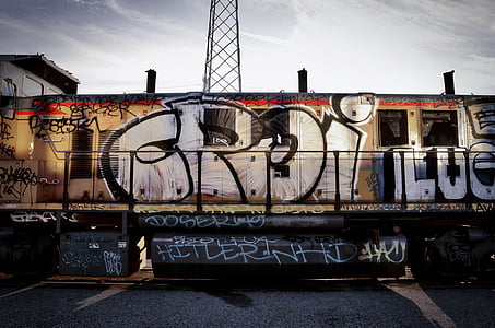 поезд граффити, поезд, Ла