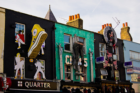 Camden, London, četvrti, tržište, boje, boja, pop