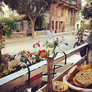 frukost, Street, Istanbul, Turkiet, Café, kaffe, restaurang