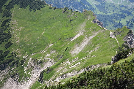 Höhenweg, stezka, Allgäu, Allgäuské Alpy, ponten, bschiesser