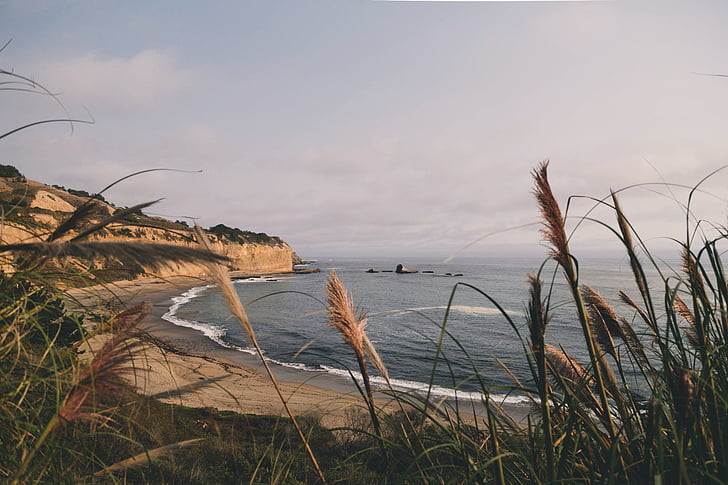 Panorama, fotografie, lichaam, water, Cliff, weergave, strand