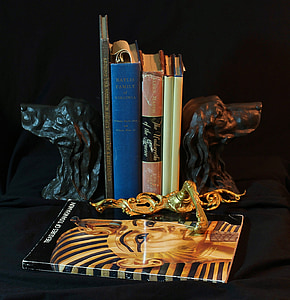 书, 青铜器, 狗, 旧的书, 门闩锁, 镀金, 图坦卡蒙国王