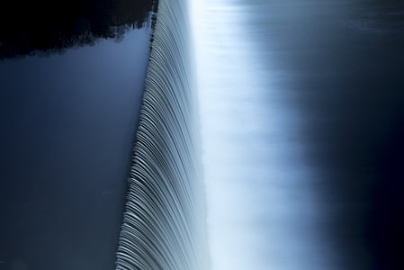 Weir, Cachoeira, longa exposição, Rio, água, cascata, Outono
