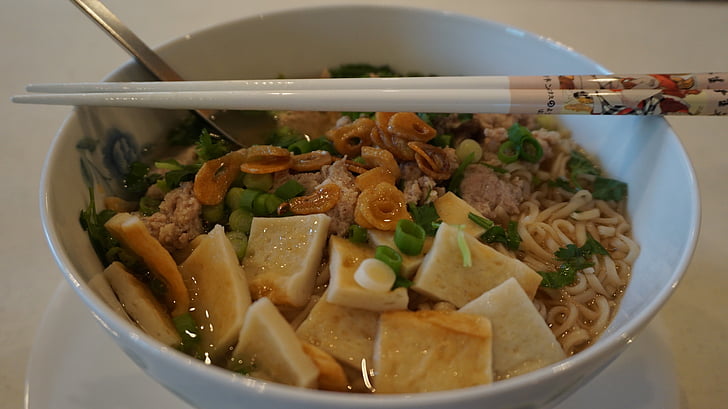 Χυλοπίτες, μανέστρα, Ταϊλάνδης τροφίμων, γραμμή, πιάτο, τροφίμων, γραμμή noodles ρυζιού