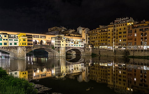 Ponte vecchio, Firenze, Toscana, Italia, arkitektur, Arno, elven arno
