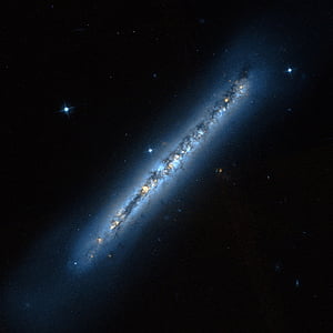 galaktyka spiralna, NGC 4634, kosmos, miejsca, warkocz Bereniki, Nauka, niebo