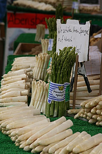 asperges, groenten, markt, gezonde