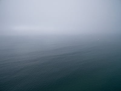 mare, ocean, apa, val, natura, ceaţă, albastru