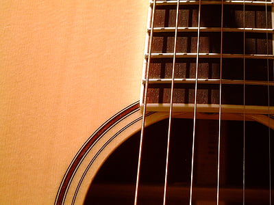 吉他, 声学, 音乐, 乐器, 声音, 字符串