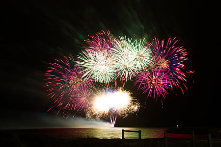 macro, fotografie, multi, colorate, focuri de artificii, noapte, timp
