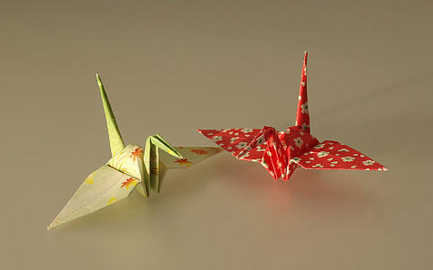 origami, χαρτί, τέχνη, χαρτί να διπλώνει, ο Γανωτής, πουλιά, πολύχρωμο