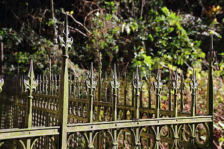 fence, metal, iron, grid, old, great, wrought iron
