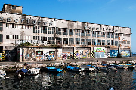 Porto, handel, båtar, sommar, Kroatien, Istrien, augusti