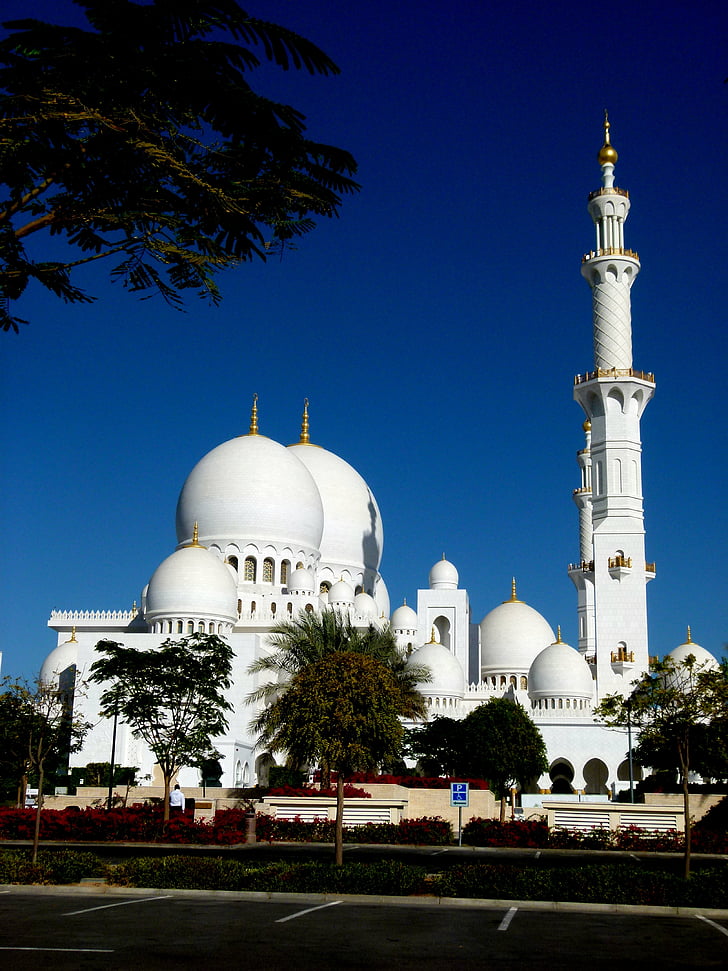 Abudhabi, Mosquée, bâtiment, Islam, architecture, u a e, grande mosquée