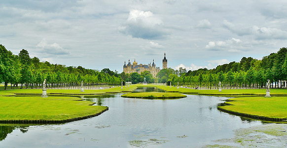 Schwerin, slottet i Schwerin, slott, Mecklenburg-Vorpommern, Tyskland, arkitektur, platser av intresse