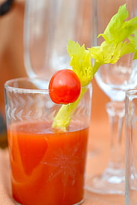 drikke, Bloody mary, alkohol, blodig, juice, tomat, glass