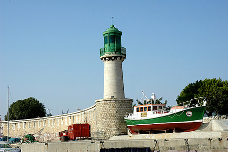 hamn, Lighthouse, maritima, navigering