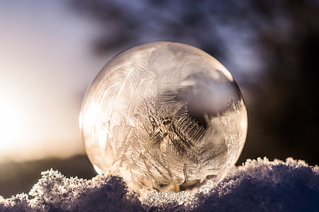 bolla di sapone, congelati, frozen bubble, inverno, Eiskristalle, invernale, freddo