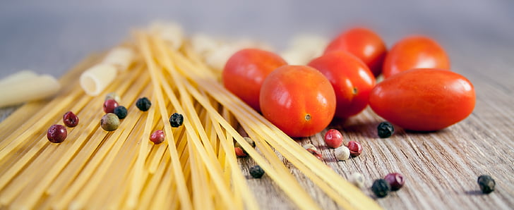 pasta, nudlar, Cook, tomat, äta, peppar, Italien