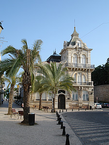 Portugália, Algarve, templom, nyári, épület, város, Holiday