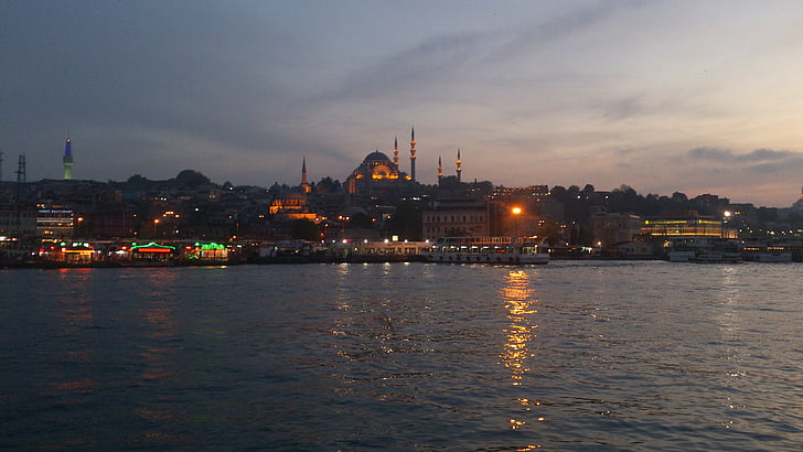 Turquia, Istambul, Pico dourado, Mesquita, Islã, Bósforo, minarete