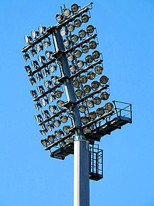 lampen, middelpunt van de belangstelling, licht, verlichting, Stadion, sportveld, technologie