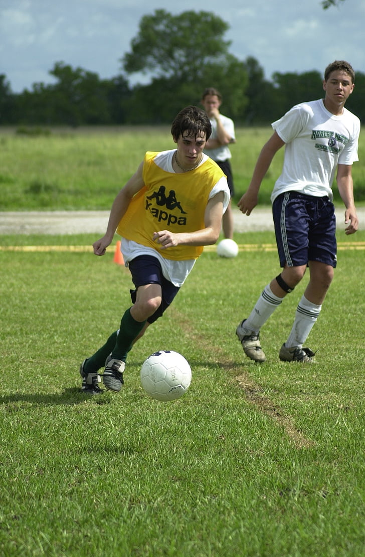 soccer, scrimmage, boys, players, males, athletes, game