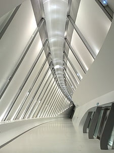 architecture, building, futuristic, hallway, inside, modern, path