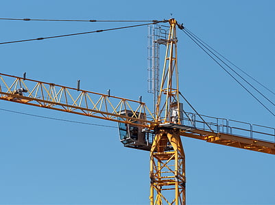Crane, Tall, tour, haute, construction, mât, foc