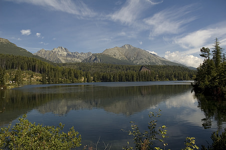 Lake, mäed, Mountain lake, loodus, vee, maastik, taevas