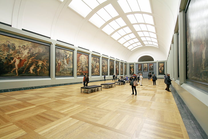 Kunst, Ausstellung, Galerie, Museum, Gemälde, Menschen, Public Domain Bilder