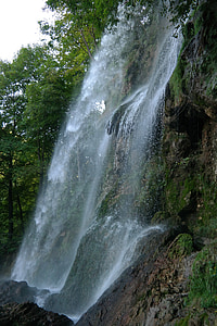 водопад, Урах водопад, воден воал, вода, Швабските, Урах, ситен дъжд