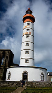 Lighthouse, maritima, Phare de saint-mathieu, St mathieu, havet, Frankrike, Finisterre