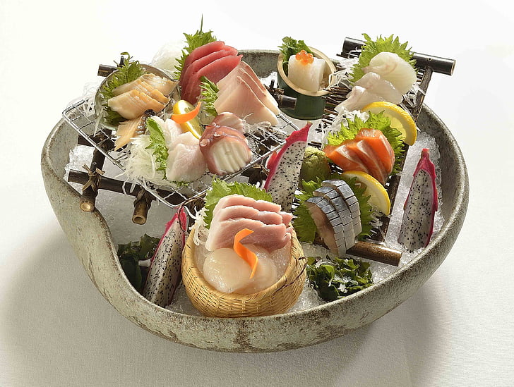 makanan Asia, sushi, makanan laut, Jepang, beras, gourmet, set
