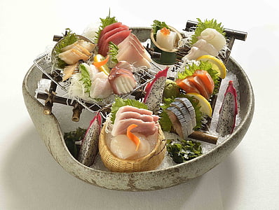 asiatisk mad, Sushi, fisk og skaldyr, japansk, ris, gourmet, sæt