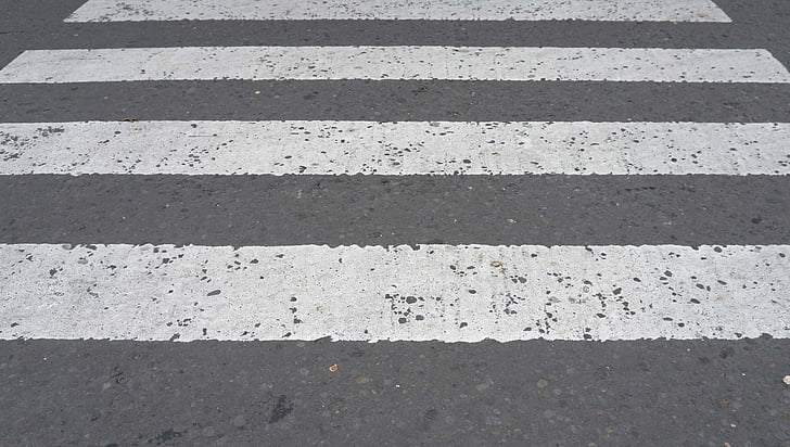 czarno-białe, Zebra krzyż, paski, drogi, Ulica, pieszo, bezpieczeństwa