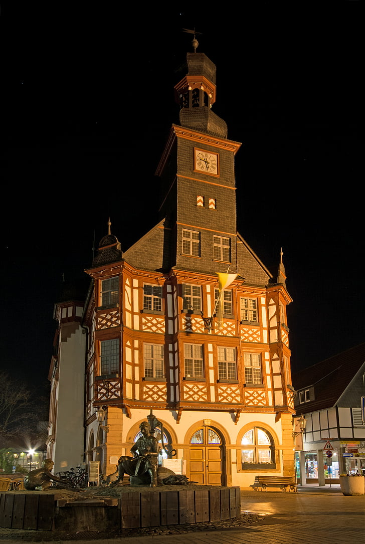 Lorsch, Hessen, Tyskland, det gamle rådhus, gamle bydel, Steder af interesse, fachwerkhaus