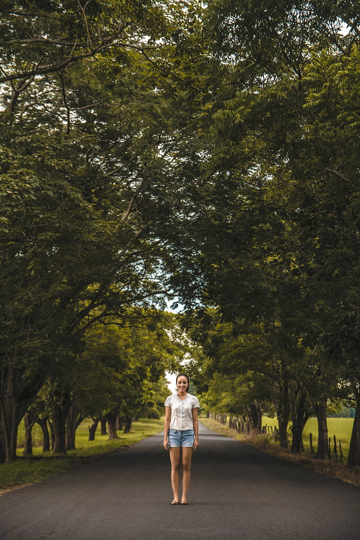 nature, path, girl