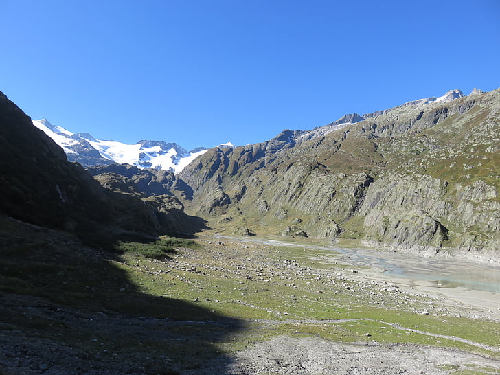 montañas, naturaleza, glaciar de, piedras