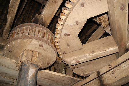 gears, mill, grind, translation, wood