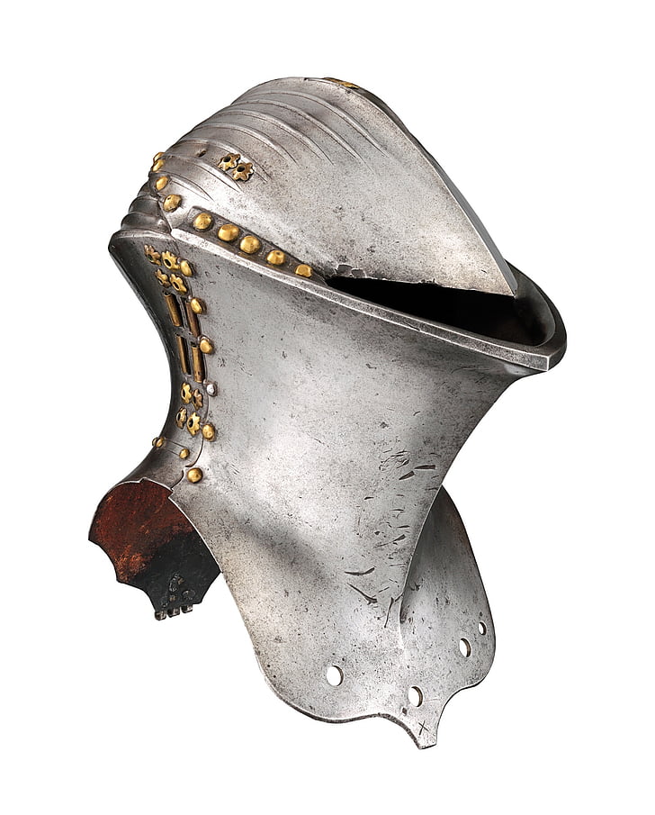 barre, casque de chevalier, antique, Metal, armure, Chevalier, casque de tournoi
