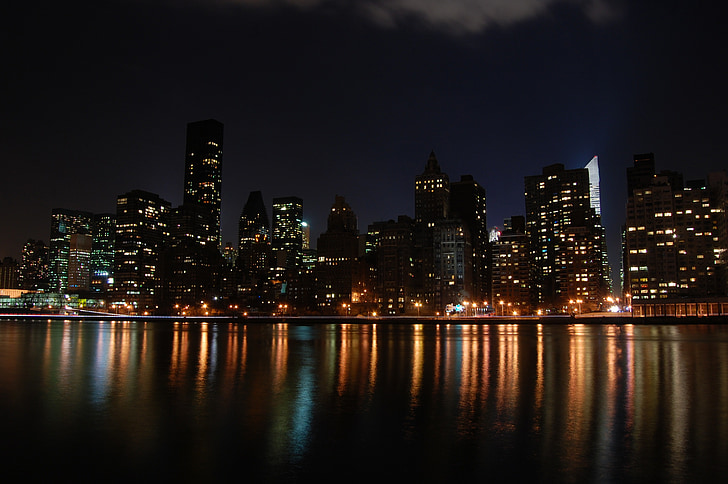 New york, Manhattan, é.-u., NY, nuit