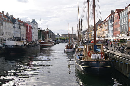 loď, kanál, Kodaň