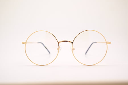 ulleres, teràpia xamba-Àngel, gots de vidre, d'or, trencat, ulleres, vista