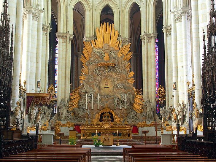 Amiens, mezbah, Katedral, Notre dame, Katolik, Gereja, Prancis