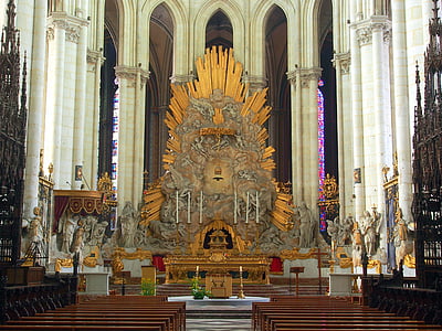 amiens, altar, cathedral, notre dame, catholic, church, france